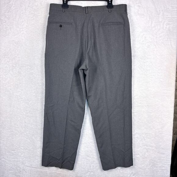 VTG Levis Travelers Dress Slacks Mens 36x30 Gray Wool Blend Preppy Pleated 90s - Picture 8 of 12